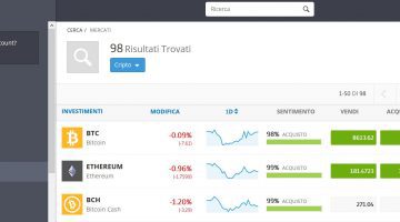 etoro portafoglio criptovalute
