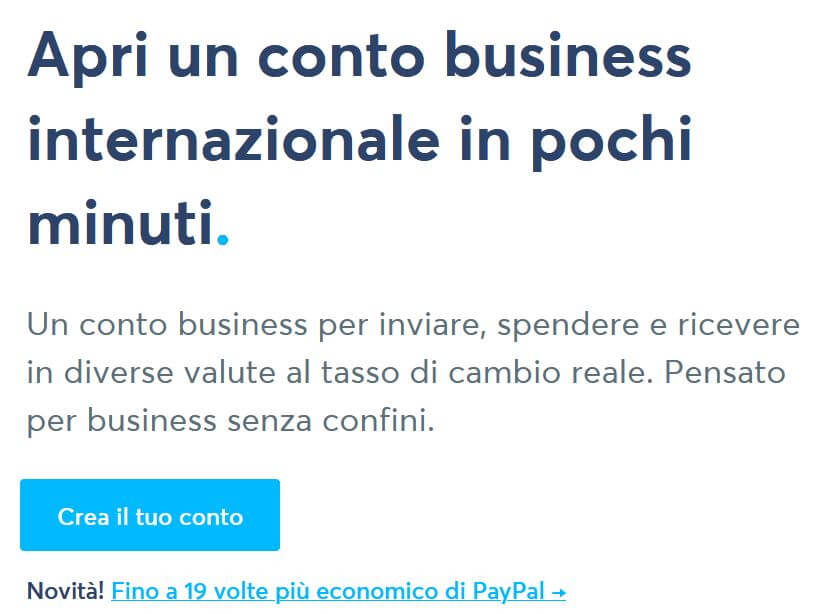 Wise conto business
